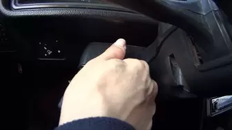 Stick shift car driving