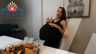 Soccer Girl Growing Beer Belly - Medium Version