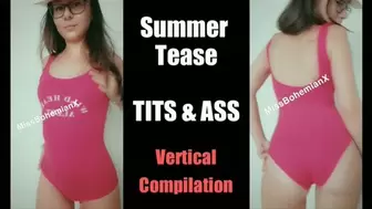 Asshole n Tits in Small Red Bodysuit - Summer Memories - Teasing Compilation - MissBohemianX - Horizontal MP4