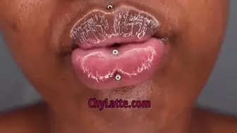 Full Oily Lips - Mouth fetish, lip fetish, oil fetish - 1080 MP4