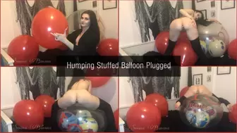 Humping Stuffed Balloon Plugged