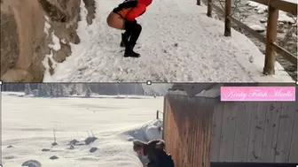 Risky Pissing in the snow