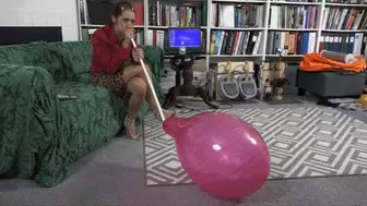 Stefania Blows a Tuf-Tex 14" Round Balloon to Bursting (MP4 - 1080p)