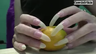 Watch my nails juice this orange