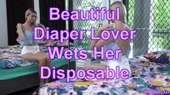 Beautiful Diaper Lover Wets Her Disposable