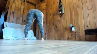 hot yoga leaves her nude and on the floor