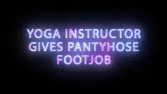 Instructors Post Yoga Footjob in Pantyhose