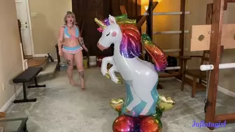 Beautiful Mylar Unicorn Balloon Accidental Pop