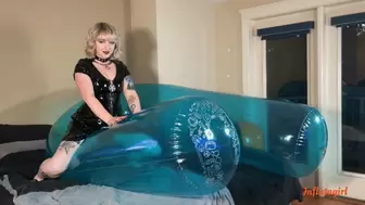 Riding My Blue Inflatable U-Roll To Deflation