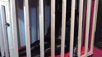 Black Rubber Caged Princess