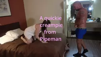 Pipeman returns for a quickie morning creampie (1080p)