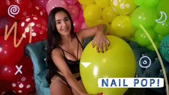 Nail Pop Yellow Balloons By Camila - 4K