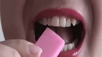 Gnaw erasers with sharp teeth a