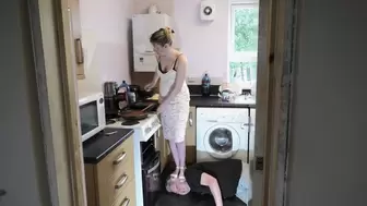 Stepping On Her Slave Whilst Making Mexican Food (4K)