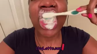 Daily Toothbrushing - Teeth Fetish, Mouth Fetish, Spit Fetish - 720 WMV
