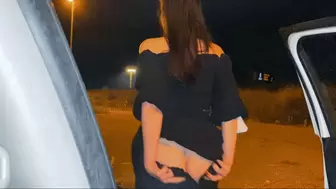 Public Blowjob in car and exhibitionism in the parking HD version