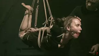 Live bondage seance with Dina - Suspension hogtie (HD 720p MP4)