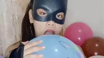 SEXY BUNNY Arriana Sit To Pops ALL Your Balloons