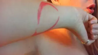 Sexy red biting