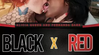 INTERRACIAL KISSES - BLACK X RED - VOL # 180 - FERNANDA DARK X ALICIA QUEEN - clip 02 - NEW MF NOV 2021 - Never published - EXCLUSIVE GIRLS MF
