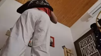 Karate punches on my friend's stomach
