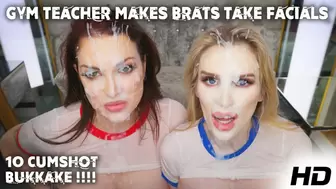 Brat Girls Get Bukkake Facials From Teachers