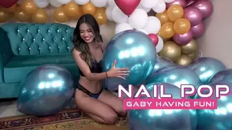 Nail Pop Chrome Blue 16" Balloons BY Gaby - 4K