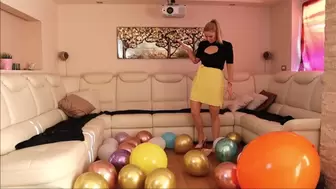 Balloons popping with a punch and xxl balloon