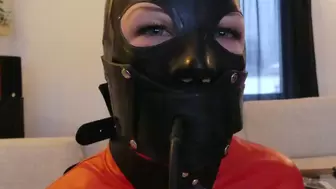 ELISABETH HOODED,MULTIPLE GAGGED AND COVERED IN CUM HD Mp4 for smart phones
