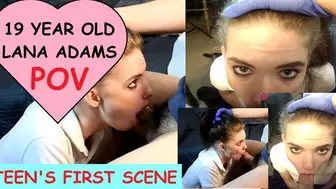 Newbie Lana Adams NINETEEN year old tries porn BLOWJOB dirty talk with dirty old man Joe Jon clip #2