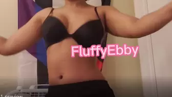 Bellydancing in Black Bra and Shorts