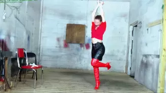 Stretched out by her wrists & crotch rope for an ass beating (WMV HD 8000kbps)