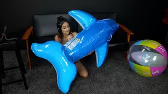 Tenekka Inflates Beachball and Whale by Mouth HD (1280x720)