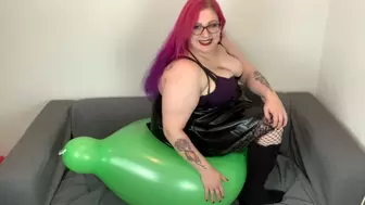 24 inch Balloon riding and accidental pop