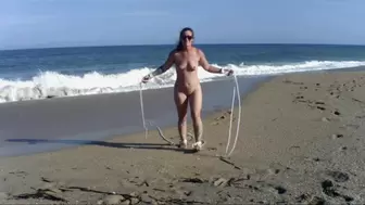 Fayth Staked Out Nude On the Beach - WMV