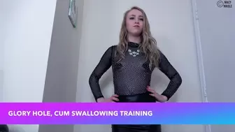Party Slave - Glory Hole and Cum Swallowing Training with Goddess Macy (SD)