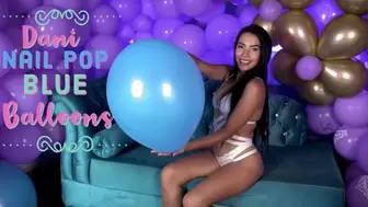 Dani, Nail Pop Blue Balloons - 4k