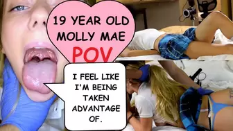 Teenager Molly Mae swallows old man cum "Do you like using this little white girl like a piece of meat?" Clip #3