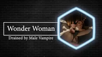 Wonder Woman Drained by Male Vampire
