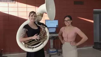 Keilani and Reagan Try Out the Sousaphone (MP4 - 1080p)
