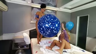 INTERRACIAL LESBIAN LOVERS HORNY FOR BALLONS -- BY REBECA SANTOS AND AMANDINHA - CLIP 3 IN FULL HD