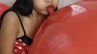 Santa's Helper Blows To Pop Your HUGE Red Balloon