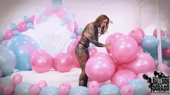 Nici - Turquise and Pink Balloon Masspop with Fingernails Part 1 HD Version