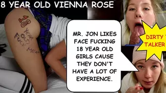 "There's nothing like a blowjob from a fresh faced teenage girl" Vienna Rose 18 year old talks dirty while sucking dirty old man cock CLIP #2