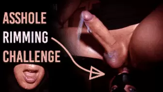 Rimming CHALLENGE Kaya vs HUGE COCK, but NOT Allowed to take MOUTH OFF ASSHOLE!