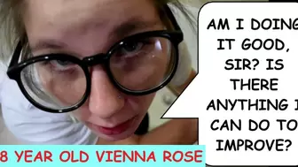 "He likes when they're nervous" Vienna Rose 18 year old taken advantage of by dirty old man sucks his cock CLIPS #1-2