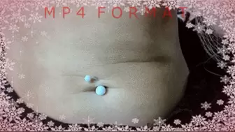 White to Red Barbell Belly Rings (HD) MP4