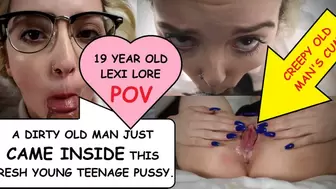 Lexi Lore REAL LIFE 19 year old Youtuber gets creampied by old man "I'm going to do exactly what I'm told" CLIPS #1-3