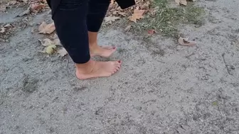 Walking barefoot through the country