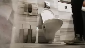 Big splashes in staff toilet